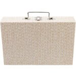 Maleta Média Simples Porta Joias Palha com Gelo Fechada Kratos Embalagens