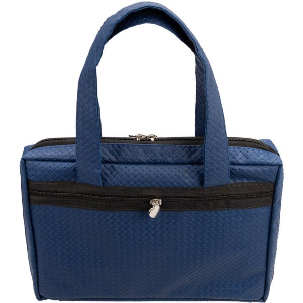 Bolsa Pasta Mostruário Joias Bijuterias Azul Escuro com Cinza Fechada - Kratos Embalagens