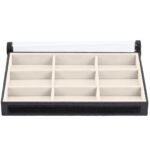 Bandeja Organizadora de Joias 9 nichos tamanho Médio cor Gelo - Kratos Embalagens