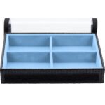 Bandeja Organizadora de Joias 4 nichos tamanho Mini cor Azul Claro - Kratos Embalagens