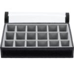 Bandeja Organizadora de Joias 18 nichos tamanho Mini cor Cinza - Kratos Embalagens