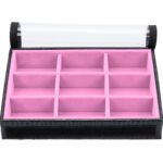Bandeja Organizadora de Joias 9 nichos tamanho Mini cor Rosa Claro - Kratos Embalagens