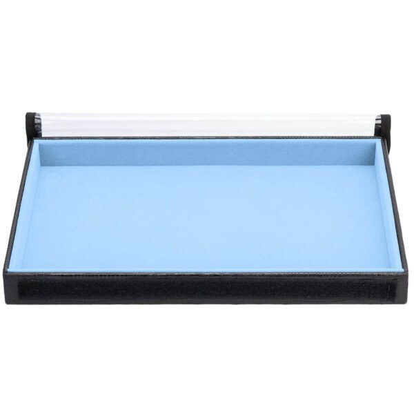 Bandeja Organizadora de Joias 1 nicho tamanho Grande cor Azul Claro - Kratos Embalagens