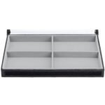 Bandeja Organizadora de Joias 4 nichos tamanho Grande cor Cinza - Kratos Embalagens