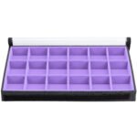 Bandeja Organizadora de Joias 18 nichos tamanho Grande cor Lilás - Kratos Embalagens