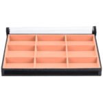 Bandeja Organizadora de Joias 9 nichos tamanho Grande cor Salmao - Kratos Embalagens