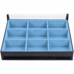 Bandeja Organizadora de Joias 9 Nichos Azul Claro - Kratos Embalagens