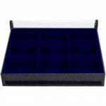 Bandeja Organizadora de Joias 9 Nichos Azul Royal - Kratos Embalagens