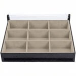 Bandeja Organizadora de Joias 9 Nichos Bege Médio - Kratos Embalagens
