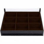 Bandeja Organizadora de Joias 9 Nichos Marrom - Kratos Embalagens