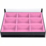 Bandeja Organizadora de Joias 9 Nichos Rosa Claro - Kratos Embalagens