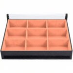 Bandeja Organizadora de Joias 9 Nichos Salmão - Kratos Embalagens