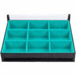 Bandeja Organizadora de Joias 9 Nichos Turquesa - Kratos Embalagens