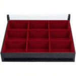 Bandeja Organizadora de Joias 9 Nichos Vermelho - Kratos Embalagens