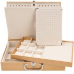 Maleta Porta Joias Grande Dupla com Aba de Proteção - Imagem 22