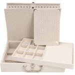 Maleta Porta Joias Grande Dupla com Aba de Proteção - Imagem 24