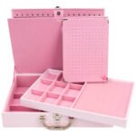 Maleta Porta Joias Grande Dupla com Aba de Proteção - Imagem 26