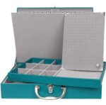 Maleta Porta Joias Grande Dupla com Aba de Proteção - Imagem 29