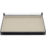 Bandeja Organizadora de Joias Tamanho Big (37x27x3cm) 1 Nicho Bege Médio com Capa - Kratos Embalagens