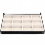 Bandeja Organizadora de Joias Tamanho Big (37x27x3cm) 12 Nichos Gelo com Capa - Kratos Embalagens