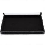 Bandeja Organizadora de Joias Tamanho Big (37x27x3cm) 1 Nicho Preto com Capa - Kratos Embalagens