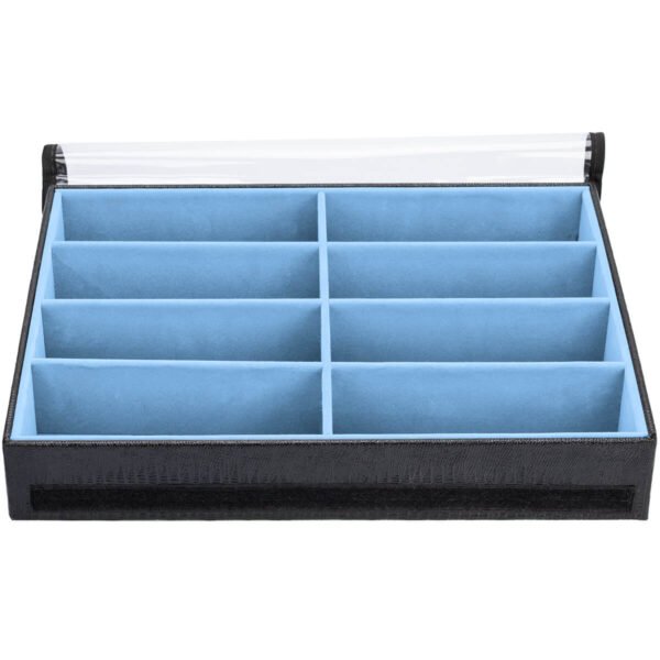 Bandeja Caixa Organizadora Porta Óculos com Capa Azul Claro - Kratos Embalagens
