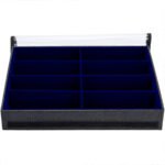 Bandeja Caixa Organizadora Porta Óculos com Capa Azul Royal - Kratos Embalagens