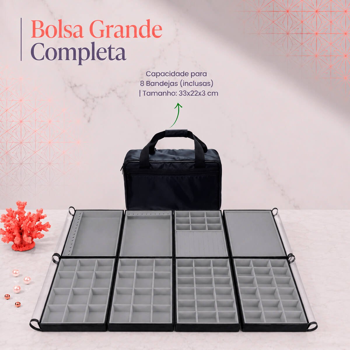 Bolsa Grande Completa (Com 8 Bandejas) - Catalogo Bolsas Kratos Embalagens